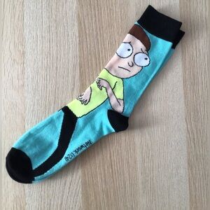 Novelty Aqua Blue Character Crew Socks